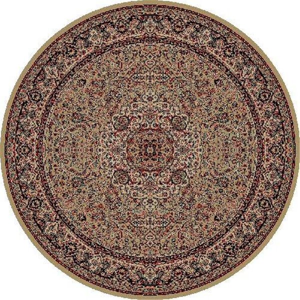 Concord Global 5 ft. 3 in. Persian Classics Isfahan - Round, Gold 20310